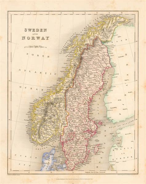 Gilberts 1840 Map Of Sweden And Norway James Gilbert Barnebys