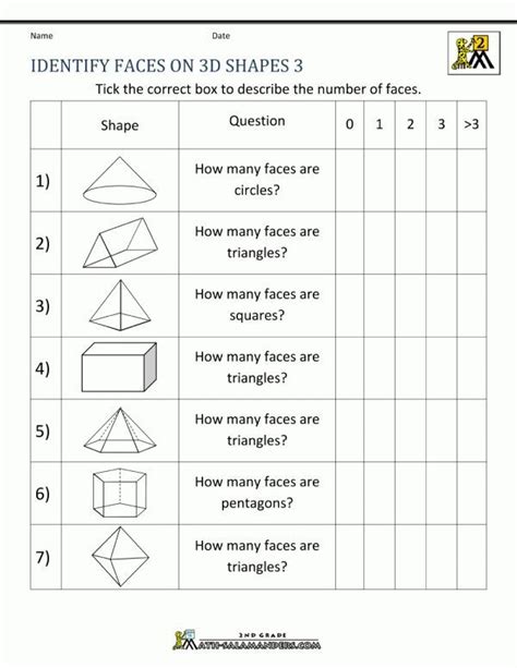 2d And 3d Shapes Ks2 Worksheets Shapes Worksheets 3d Shapes