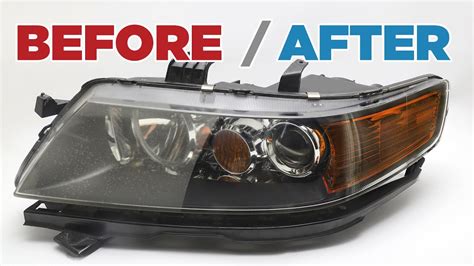 how to restore refinish clear plastic headlight lens youtube