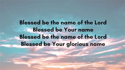 Blessed Be Your Name New Life Youtube