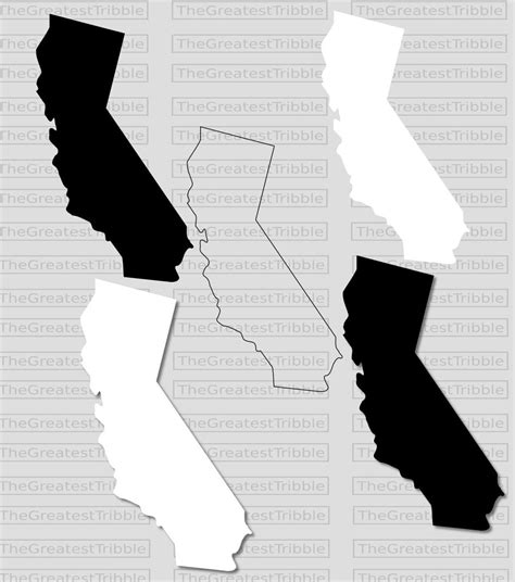 California State Outline California Map State Map Eps Vector 