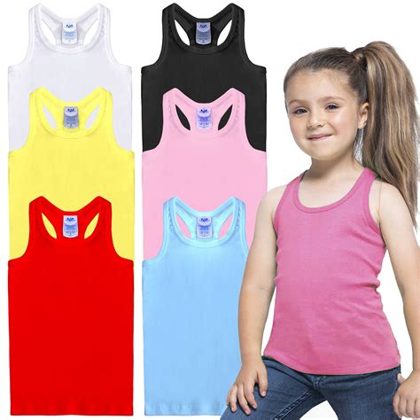 6 Pack Toddler Tank Tops Girls Assort 1 Tank Top Pack Racerback Kids