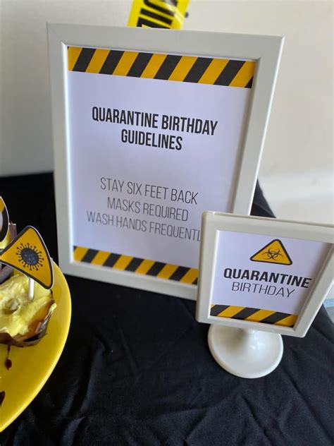 Quarantine Birthday Party Signs Set Elva M Design Studio