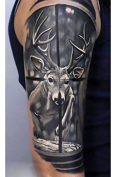 Deer Hunting Sleeve Tattoo Idea Deer Tattoo Deer Tattoo Designs