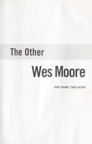 The Other Wes Moore Open Library