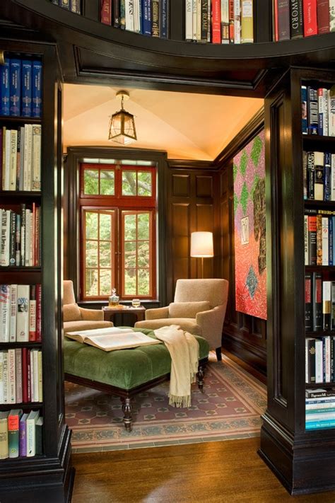 Recessed Reading Nook In Library Offices And Libraries Pinterest