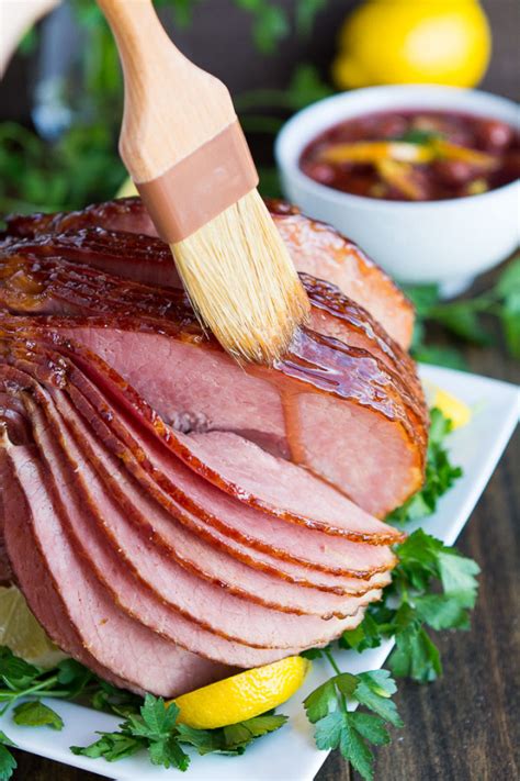 Glazed Ham With Cherry Sauce