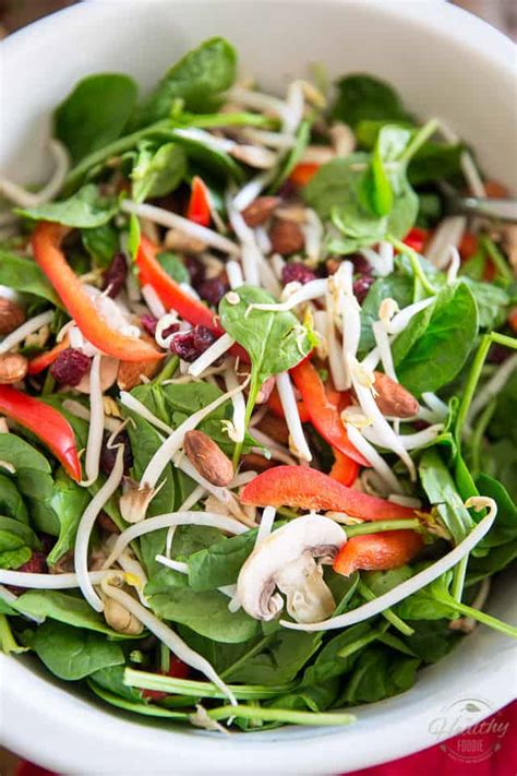 Loaded Spinach Salad • The Healthy Foodie