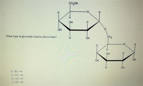 Solved What Type Of Glycosidic Bond Is Shown Here Beta