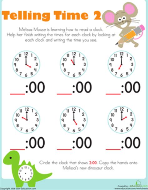 Free Printable Time Worksheets Kindergarten
