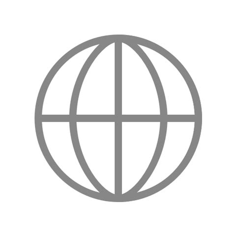 Symbole Du Globe Gris Icône Png