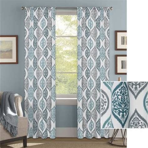 I love the colors in this bedroom. gray and teal curtains | Inexpensive home decor, Easy home ...