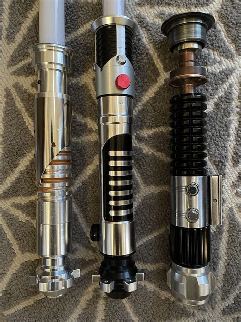 My 3 kenobis. Left to right MHS kenobi apprentice saber 
