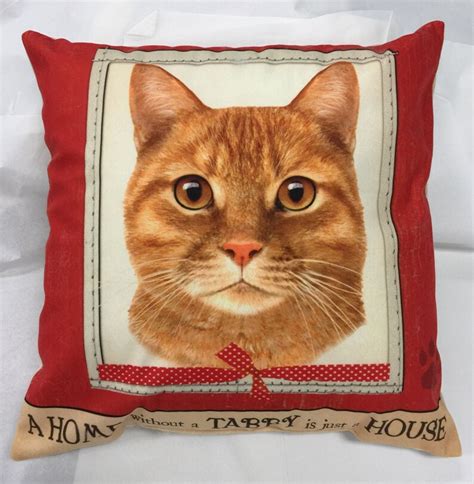 Tabby Orange Cat Pillow Etsy