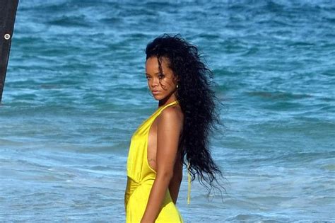 Rihannas Sexy Poses On The Beach After Becoming The Face Of Barbados