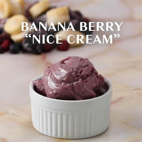 Banana Berry Nice Cream Recipe By Tasty Recipe Nice Cream Recipe Food Processor Recipes