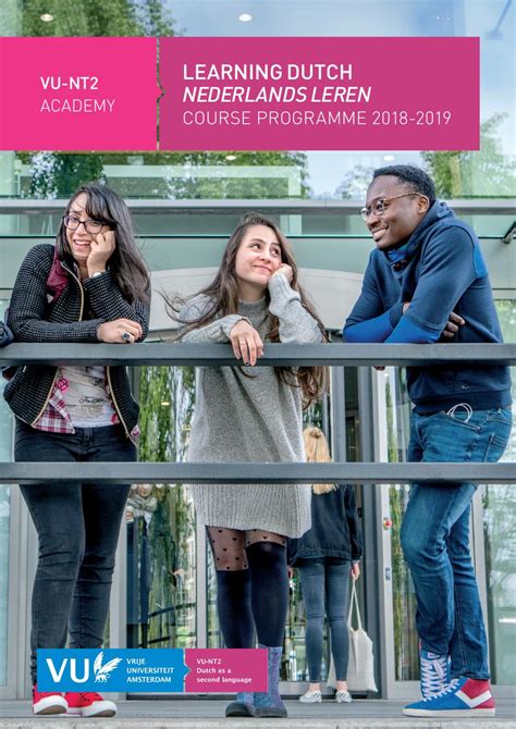 Vu Nt2 Learning Dutchnederlands Leren Academy Course Programme 2018