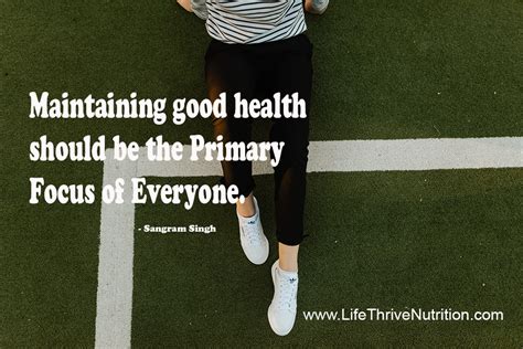 Maintaining Good Health Should Be The Primary Focus Of Everyone