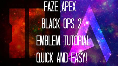 Faze Apex Logo Black Ops 2 Emblem Tutorial Quick And Easy Youtube