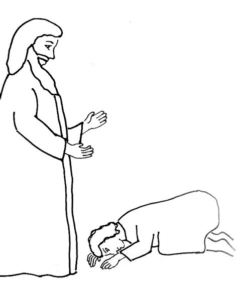 The men met him, but stayed a distance away. Bible Story Coloring Page for Jesus Heals Ten Lepers ...
