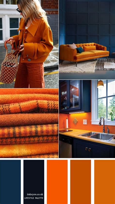 Dark Blue And Orange Colour Combos 15 Color Palette Ideas For Home