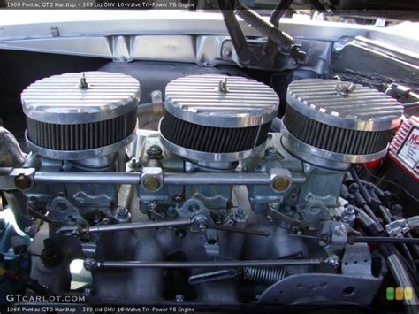 389 Cid Ohv 16 Valve Tri Power V8 Engine For The 1966 Pontiac Gto