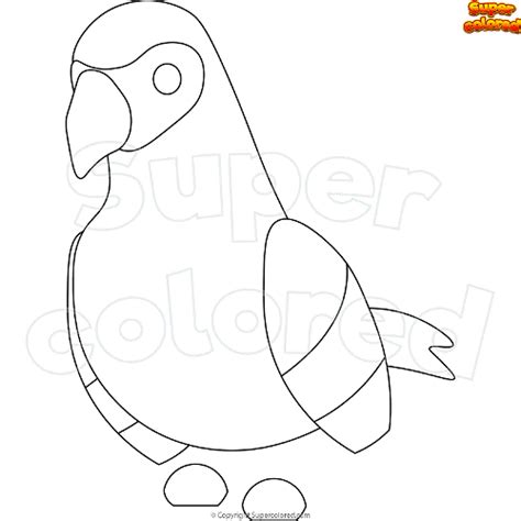 Coloring Page Roblox Adopt Me Parrot