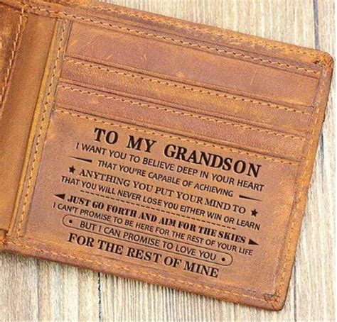 It can be difficult to come up with original present ideas—you don't want to just hand the graduate a check or a copy of oh, the places you'll go. if you're stumped on what to give the. 2021 To My Grandson Wallet Graduation Gift From Grandma ...