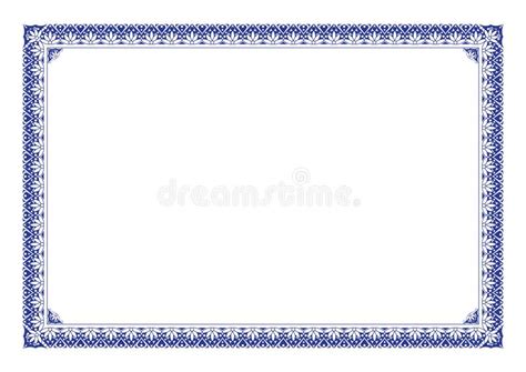 Borda Do Certificado De Apreciação Azul Ilustração Do Vetor