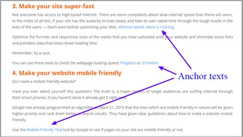 What is the text about? How to Create SEO Friendly Anchor Texts For Your Website ...