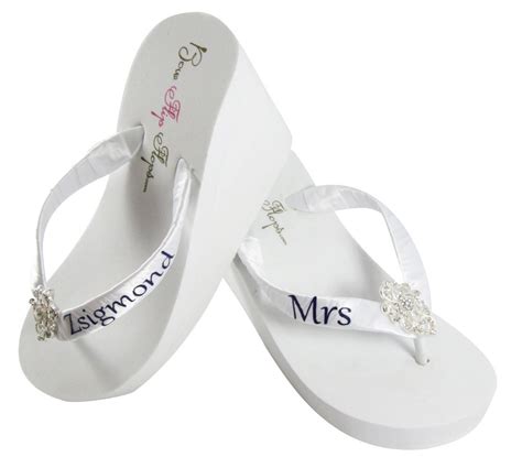 Bridal Flip Flops Personalized Wedding Lace Flip Flops Etsy