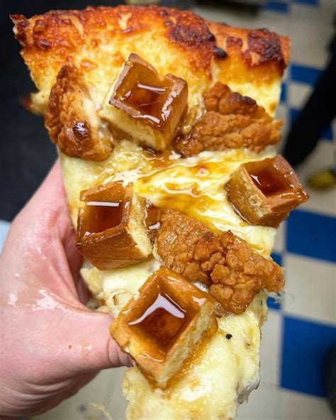 Fucked Up Looking Food On Twitter Chicken And Waffle Pizza T