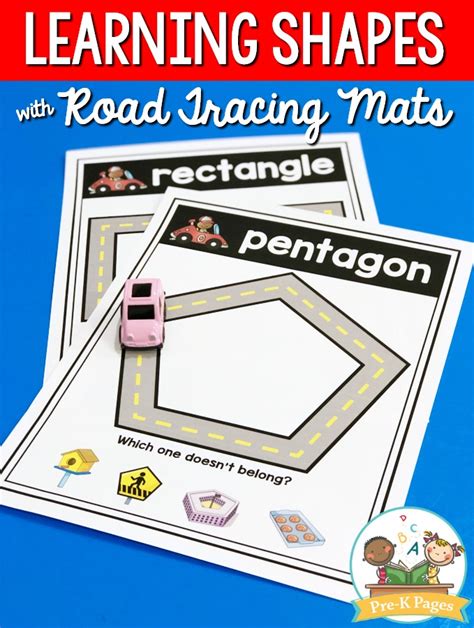 Printable Road Shape Mats For Preschool Pre K Pages Shapes