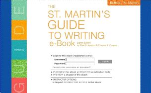 Reading is, after all, inextricably linked to writing, and the reading strategies in chapter can help you enrich your thinking as a reader and participate in conver sations as a writer. The St. Martin's Guide to Writing by Rise B Axelrod - Alibris