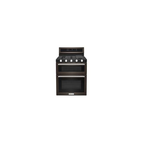 30 Inch 5 Burner Gas Double Oven Convection Range Kfgd500ebs By