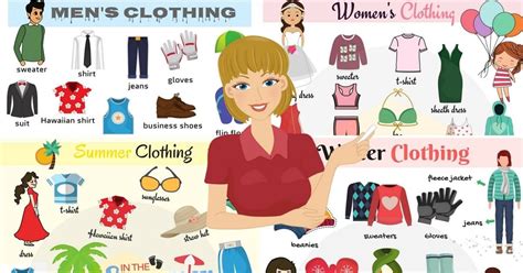 Clothes Vocabulary Names Of Clothes In English With Pictures 7esl