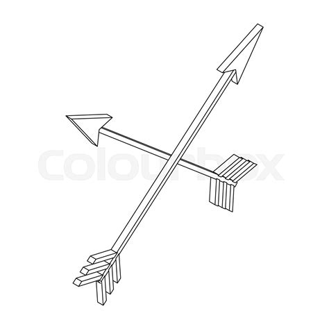 2 Arrows Isometric 3d Icon Stock Vector Colourbox