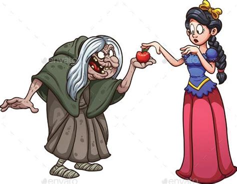Snow White And Witch In 2020 Snow White Vector Character Design