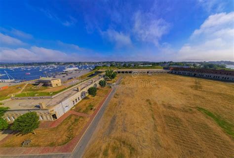 Aerial View Of Fort Adams State Park Newport Rhode Island United