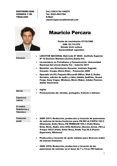 Curriculum Vitae En Ingles Modelo Para Copiar Pdf Financial Report