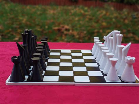New Special Chess Minimalist Contemporary Chess Set Etsy
