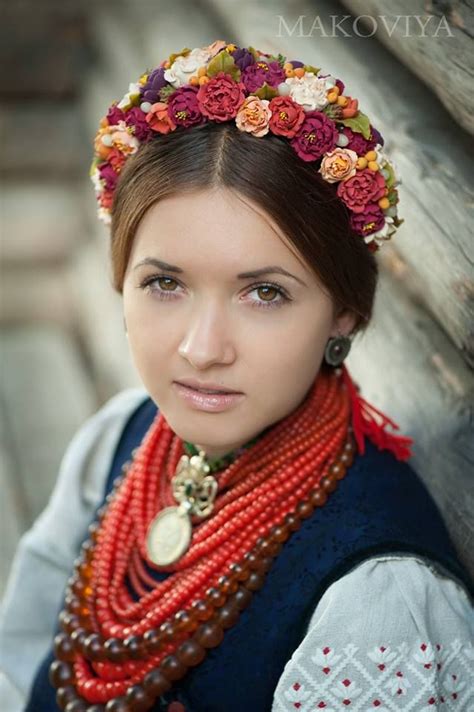 Young Ukrainian Woman Wearing Traditional Costume And A Very Pretty