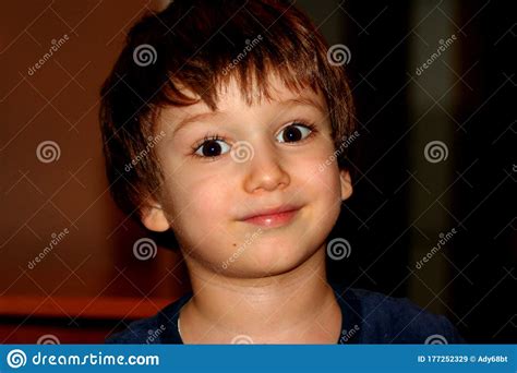 Portrait Of A Little Boy Smiling Stock Image Image Of Children