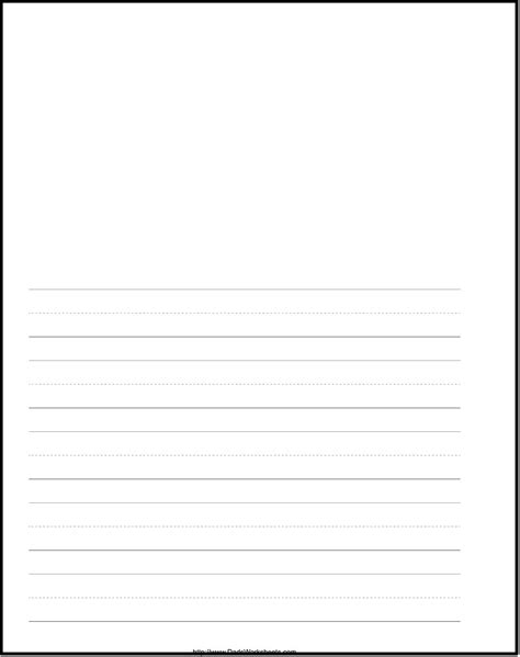 Free Printable Primary Handwriting Paper Writing Paper For First