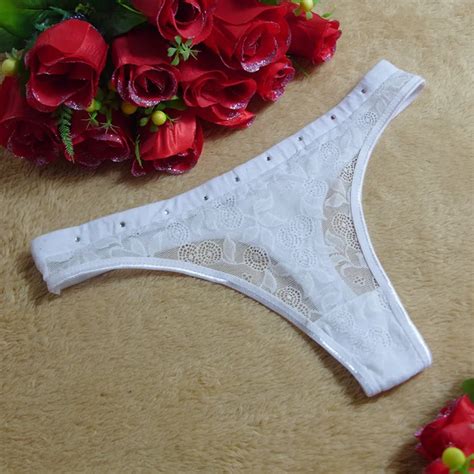 2016 Sexy Underwear Women Thongs Lace Panties Transparent Gauze G