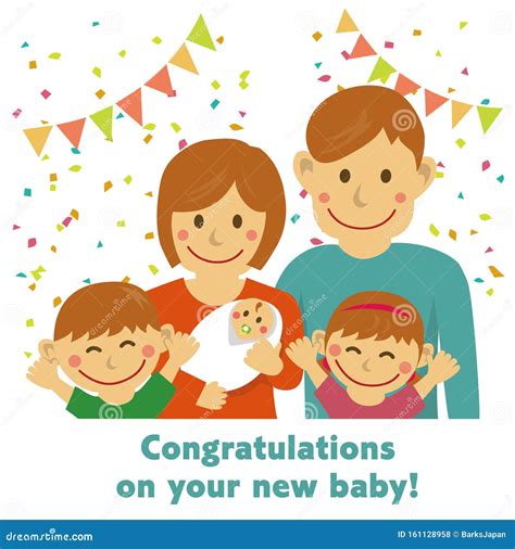 Congratulations On Your New Baby Vector Illustration Stock Vector