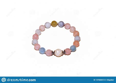 Shop with afterpay on eligible items. Morganite And Pearl Quartz Natural Stone Bracelet Stock ...