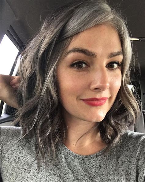 If you have hair that is straight, and you are on the low maintenance side, then this option is. List of Pinterest Grey Hair Growing Out pictures & Pinterest Grey Hair Growing Out ideas | Grey ...