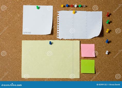 Reminder Board Stock Photo Image Of Pins Green Blue 8399132