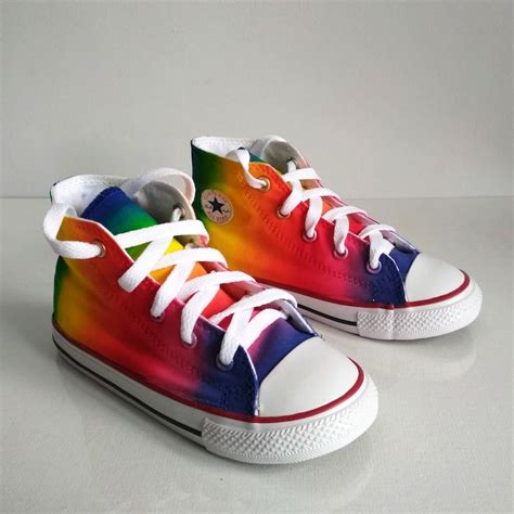 Toddler Custom Rainbow Shoes Hand Painted Rainbow Shoes Etsy